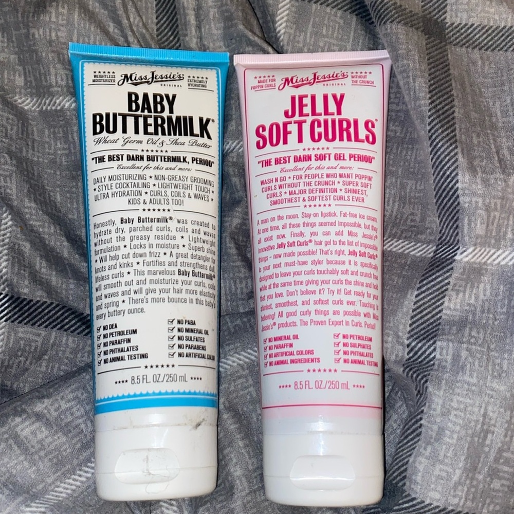 Miss Jessie’s Baby Buttermilk and Jelly soft curls hair moisturizer and Gel curl